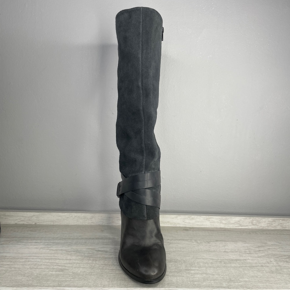Like New! Carlos by Carlos Santana Mystery gray suede and leather boots size 8 - Picture 5 of 11
